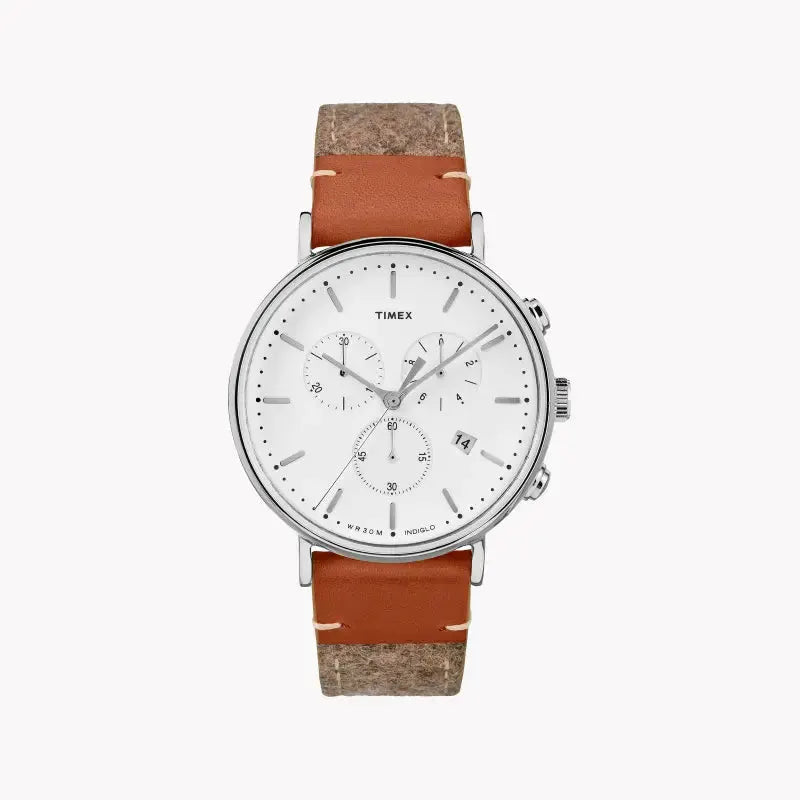 Timex Unisex Tan Fabric Watch, White Dial | Tw2r62000 by TIMEX