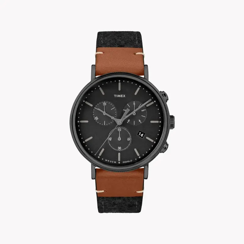 Timex Unisex Black Fabric Watch, Brass Case | Tw2r62100 by TIMEX