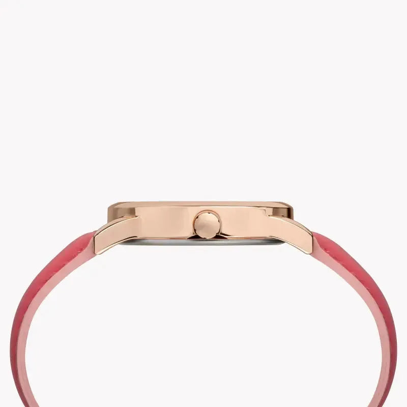 Timex Women's Pink Leather Watch, Off White Dial | Tw2r62500 by TIMEX