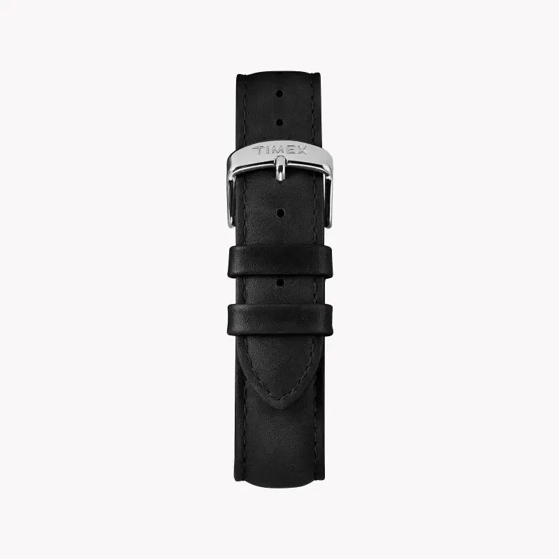 Timex Men's Brass Black Leather Watch, Black Dial | Tw2r64400 by TIMEX