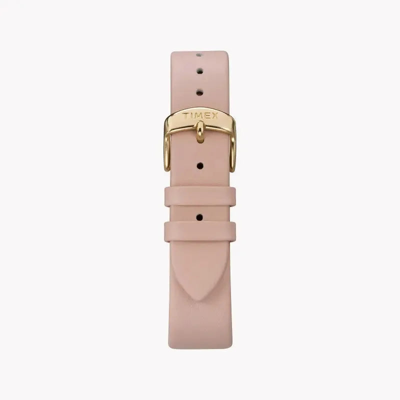 Timex Women's Pink Leather Watch, Brass Case | Tw2r66300 by TIMEX