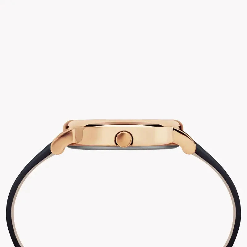 Timex Women's Blue Leather Watch, Rose Gold Case | Tw2r66400 by TIMEX