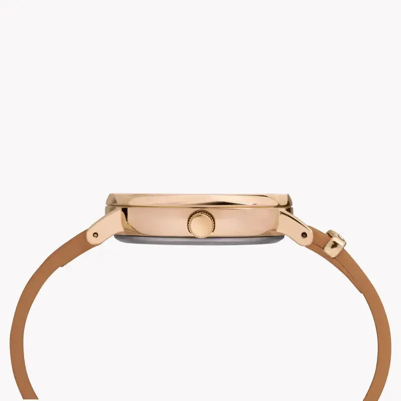 Timex Women's Tan Leather Watch, Off White Dial | Tw2r70200 by TIMEX