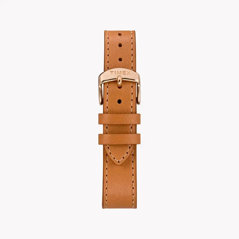 Timex Women's Tan Leather Watch, Off White Dial | Tw2r70200 by TIMEX