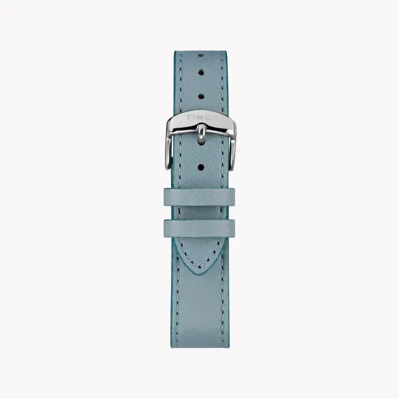 Timex Women's Blue Leather Watch, White Dial | Tw2r70300 by TIMEX