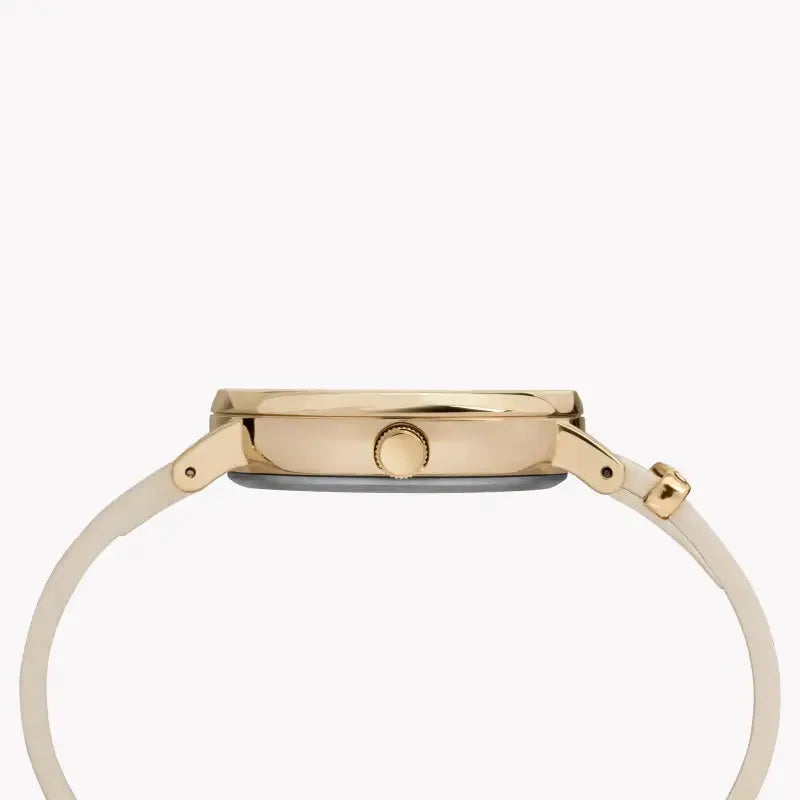 Timex Women's White Leather Watch, Off White Dial | Tw2r70500 by TIMEX