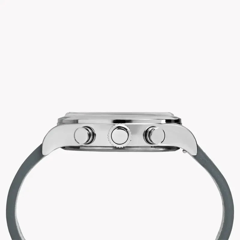 Timex Unisex Stainless Steel Gray Leather Watch, Gray Dial | Tw2r70700 by TIMEX