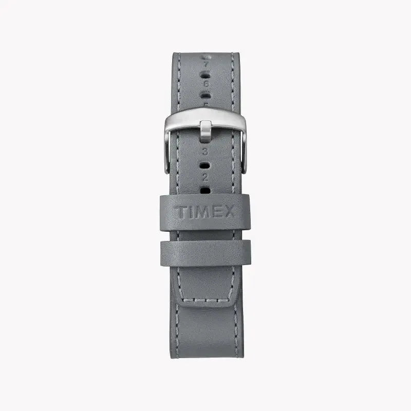 Timex Unisex Stainless Steel Gray Leather Watch, Gray Dial | Tw2r70700 by TIMEX