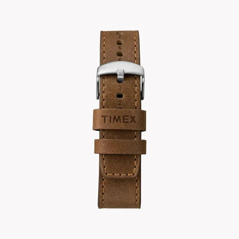 Timex Men's Stainless Steel Watch, Black Dial, Tan Leather | Tw2r70900 by TIMEX