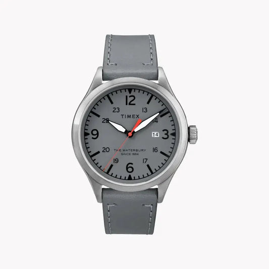 Timex Unisex Gray Leather Watch, Gray Dial | Tw2r71000 by TIMEX