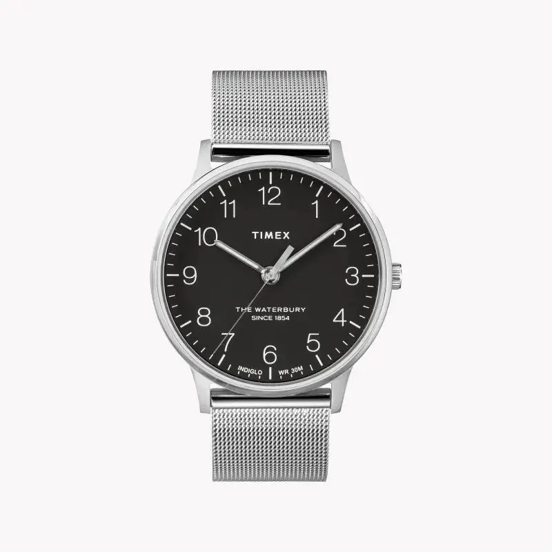 Timex Men's Silver Stainless Steel Watch, Black Dial | Tw2r71500 by TIMEX