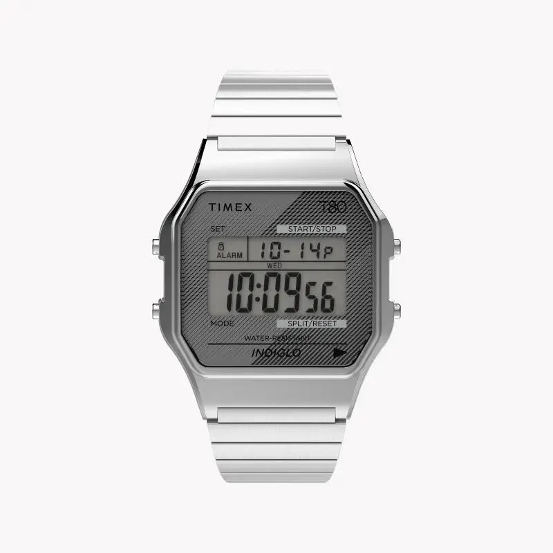 Timex Unisex Silver Stainless Steel Watch, Digital Dial | Tw2r79100 by TIMEX