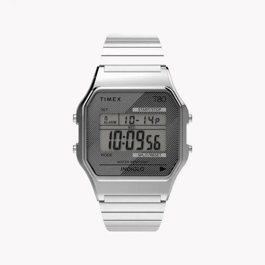 Timex Unisex Silver Stainless Steel Watch, Digital Dial | Tw2r79100 by TIMEX