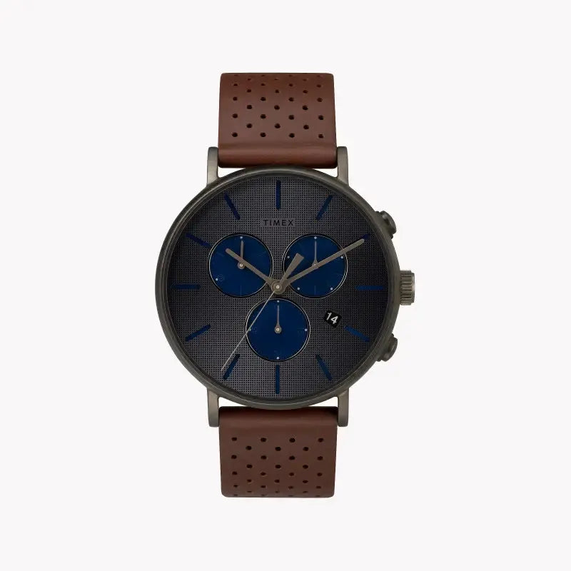 Timex Men's Brass Watch, Brown Leather, Gray Dial | Tw2r80000 by TIMEX