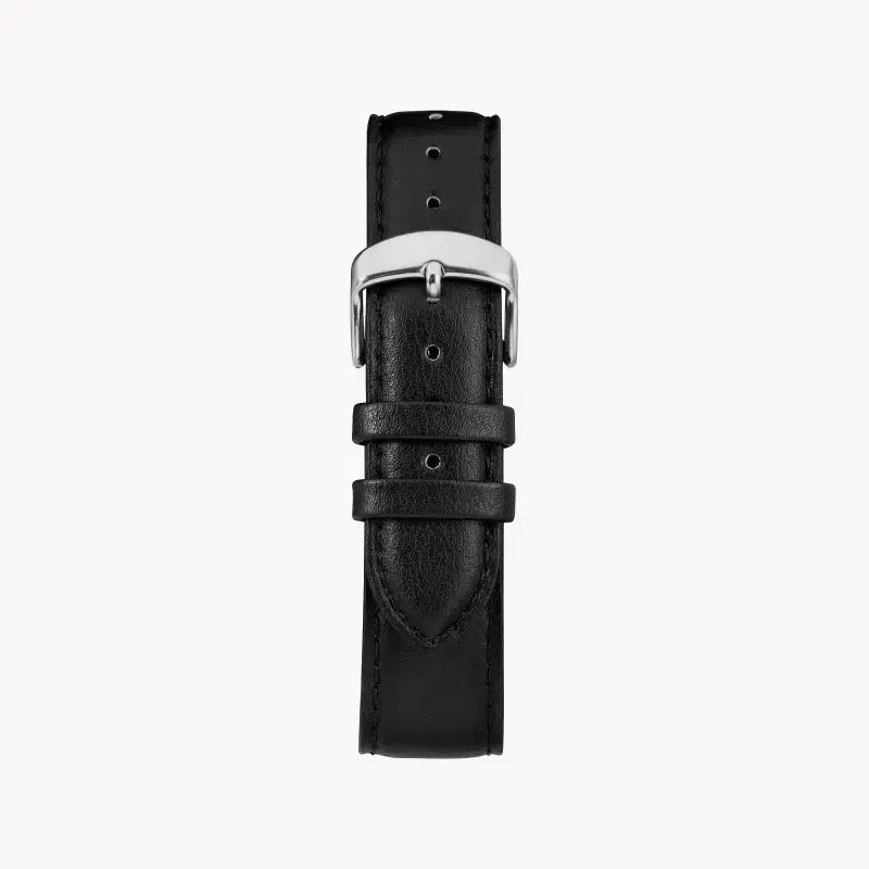 Timex Men's Black Leather Watch, Silver Dial | Tw2r85300 by TIMEX
