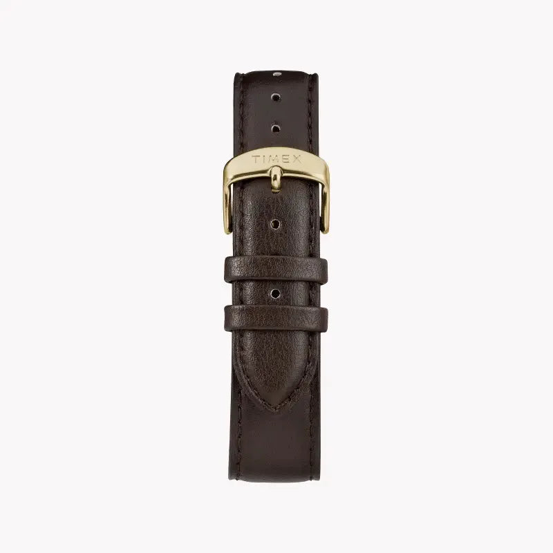 Timex Men's Brown Leather Watch, Silver Dial | Tw2r85600 by TIMEX