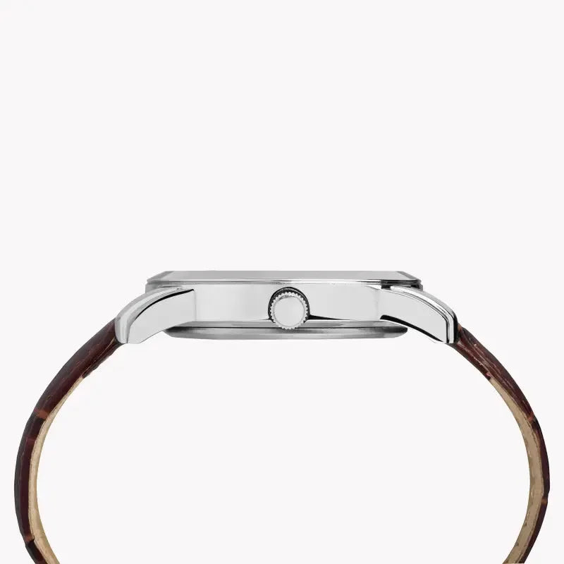 Timex Men's Blue Dial Watch, Brown Leather Strap | Tw2r86800 by TIMEX