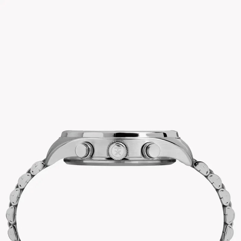 Timex Men's Silver Stainless Steel Watch, White Dial | Tw2r88500 by TIMEX