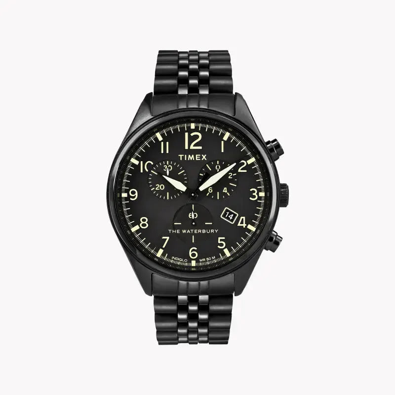 Timex Men's Black Stainless Steel Watch, Black Dial | Tw2r88600 by TIMEX