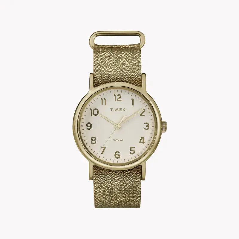 Timex Women's Gold Fabric Watch, Off White Dial | Tw2r92300 by TIMEX