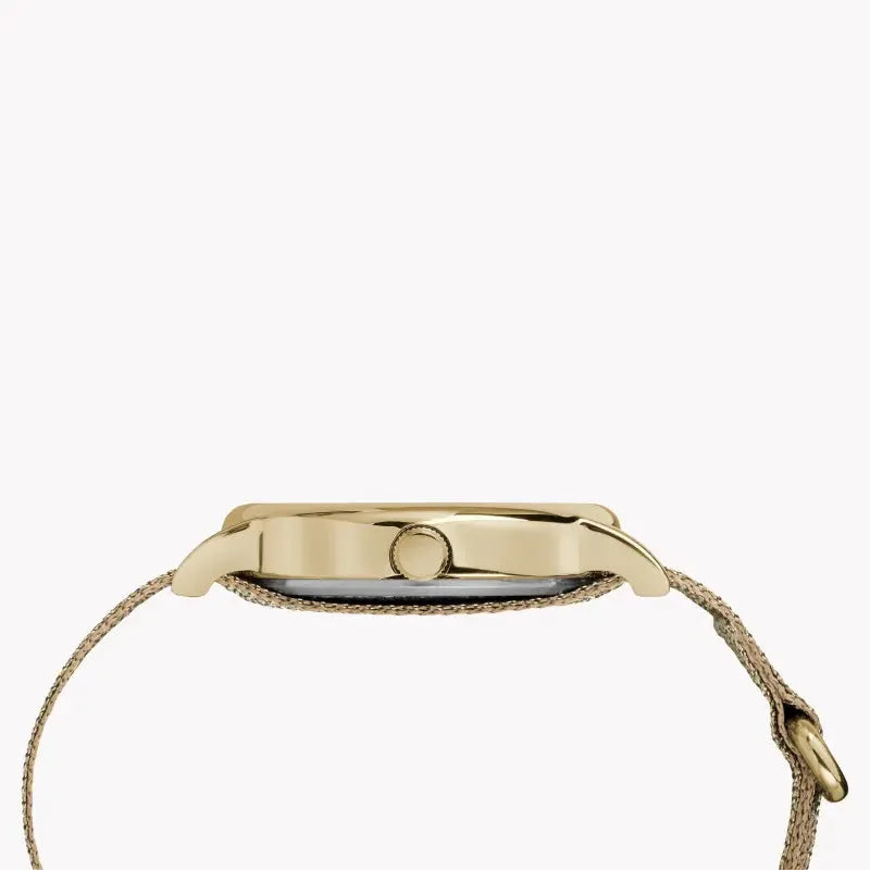 Timex Women's Gold Fabric Watch, Off White Dial | Tw2r92300 by TIMEX