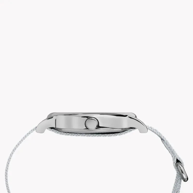 Timex Women's Silver Fabric Watch, White Dial | Tw2r92500 by TIMEX
