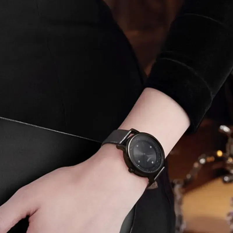 Timex Women's Black Leather Watch, Black Dial | Tw2r93000 by TIMEX