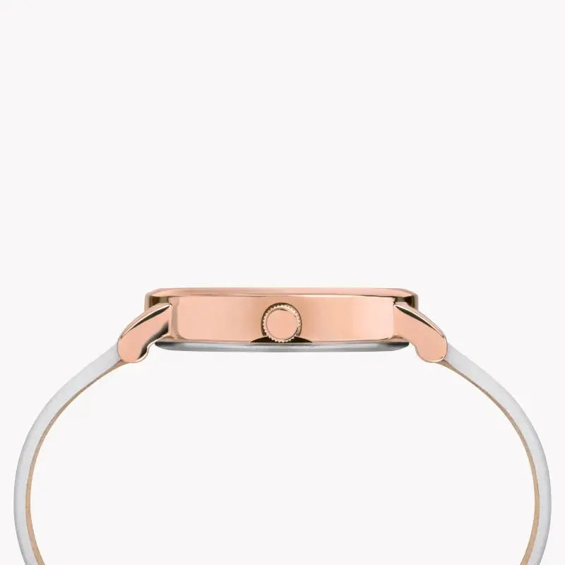 Timex Women's White Leather Watch, Rose Gold Case | Tw2r95000 by TIMEX