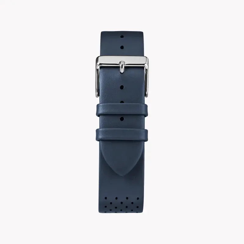 Timex Men's Blue Leather Watch, Silver Dial | Tw2r97700 by TIMEX