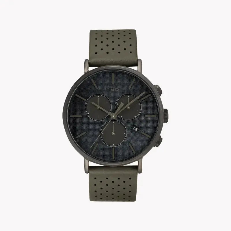 Timex Men's Gray Leather Watch, Gray Dial | Tw2r97800 by TIMEX
