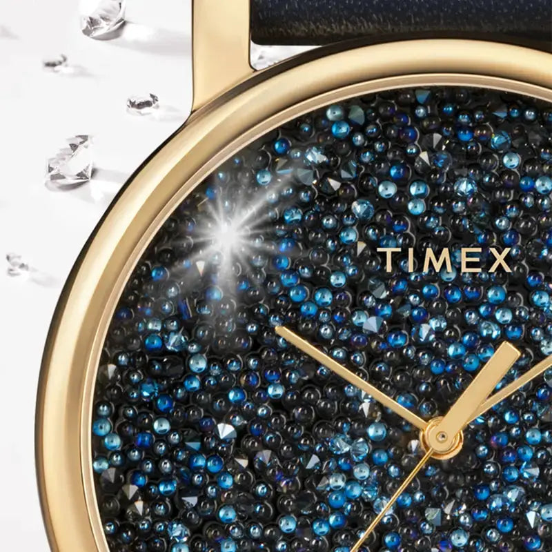 Timex Women's Blue Fabric Watch, Brass Case | Tw2r98100 by TIMEX