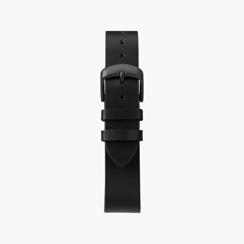 Timex Men's Black Leather Watch, Black Dial | Tw2t29500 by TIMEX