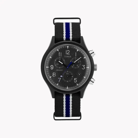 Timex Men's Black Fabric Watch, Stainless Steel Case | Tw2t29700 by TIMEX