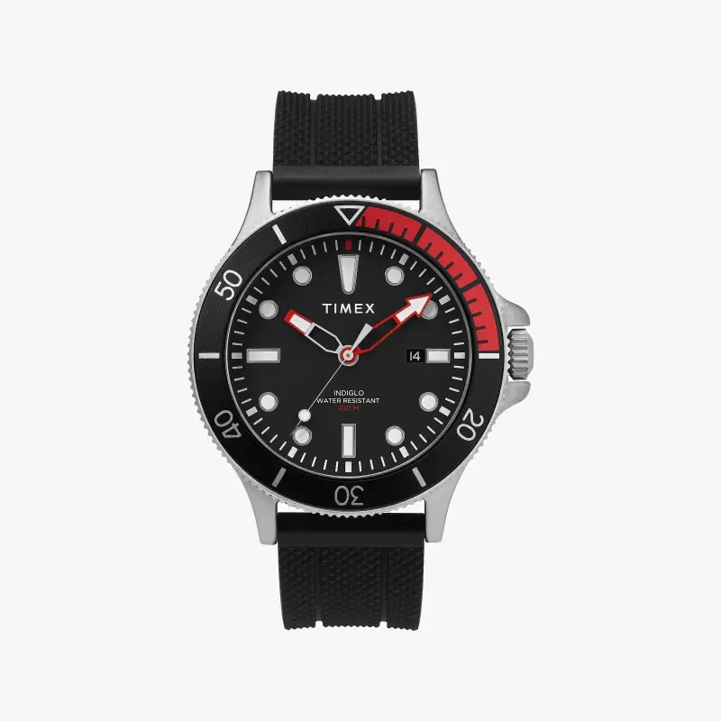 Timex Men's Black Silicone Watch, Brass Case | Tw2t30000 by TIMEX