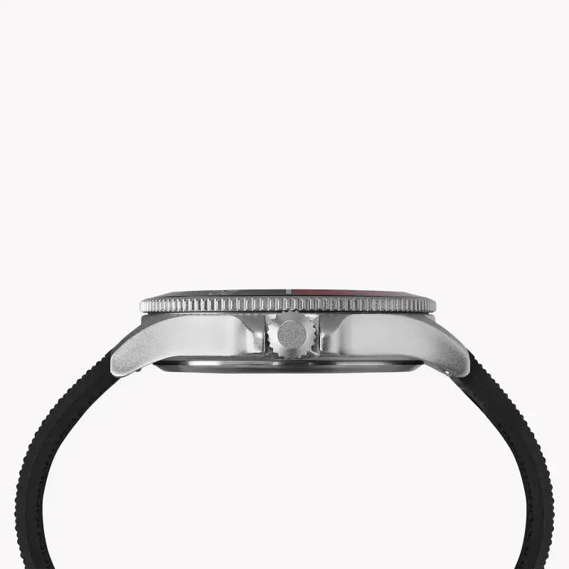 Timex Men's Black Silicone Watch, Brass Case | Tw2t30000 by TIMEX