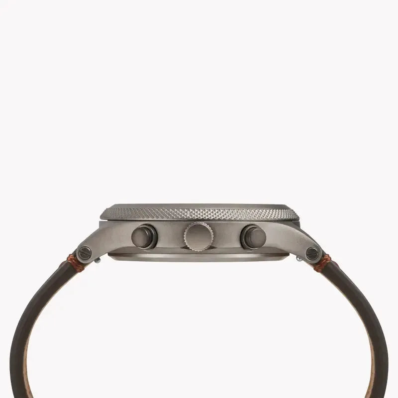 Timex Men's Gray Dial Watch, Brown Leather Strap | Tw2t32800 by TIMEX