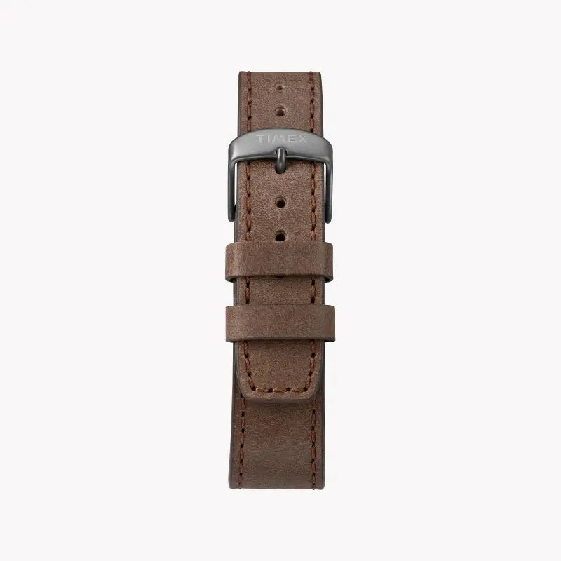 Timex Men's Gray Dial Watch, Brown Leather Strap | Tw2t32800 by TIMEX