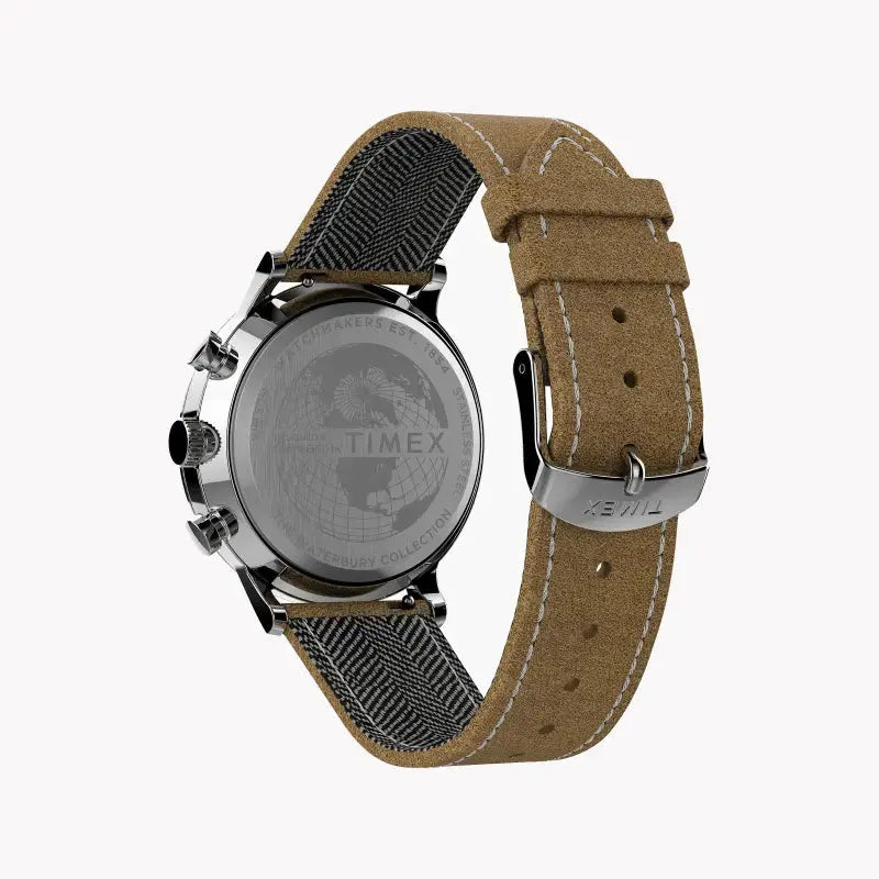 Timex Men's Stainless Steel Tan Band, Silver Dial | Tw2t71200 by TIMEX