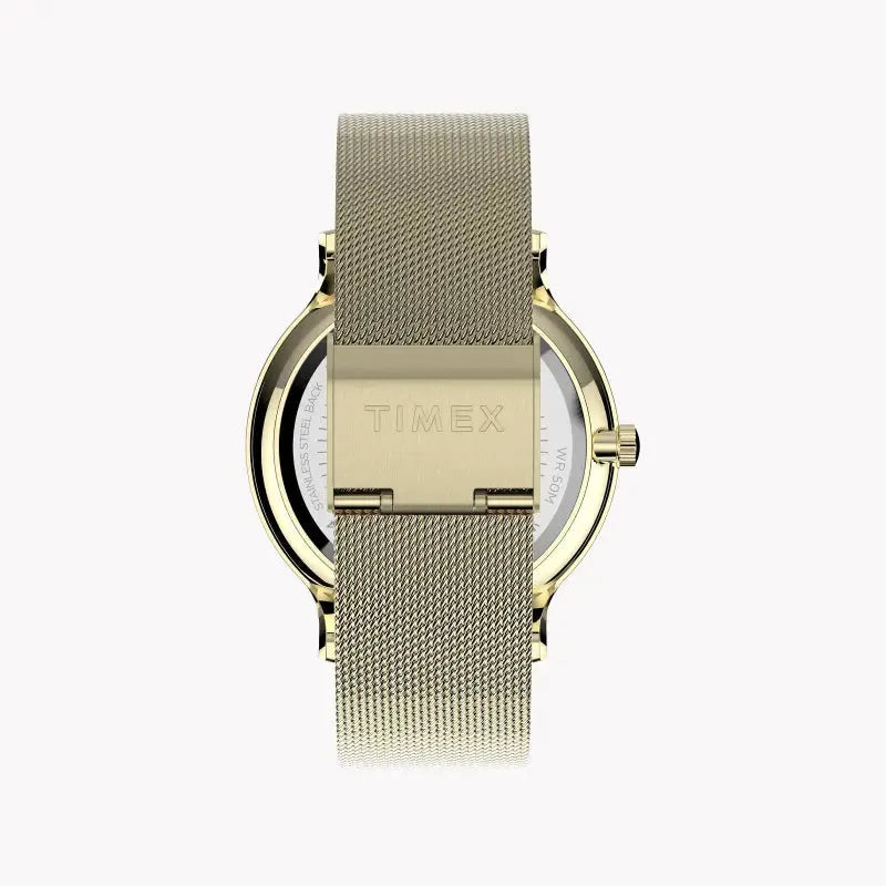 Timex Women's Gold Watch, White Dial | Tw2t74600 by TIMEX