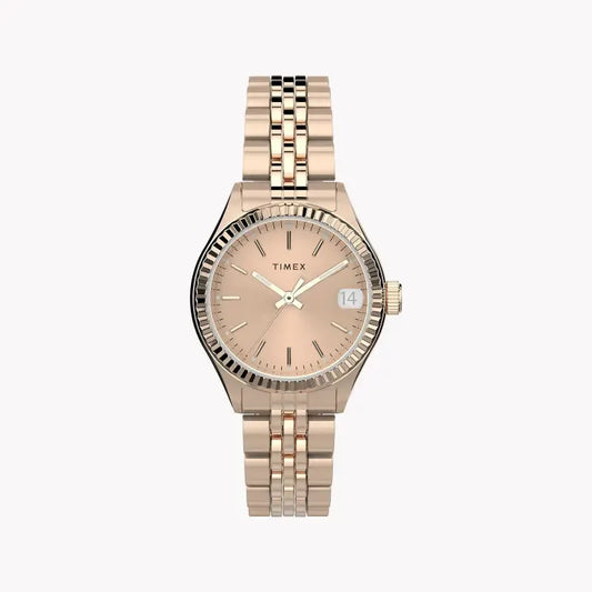 Timex Women's Rose Gold Stainless Steel Watch, 24mm Dial | Tw2t86500 by TIMEX
