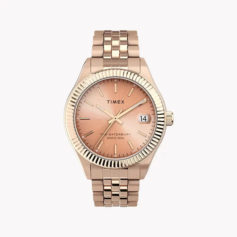 Timex Women's Rose Gold Stainless Steel Watch, 34mm | Tw2t86800 by TIMEX