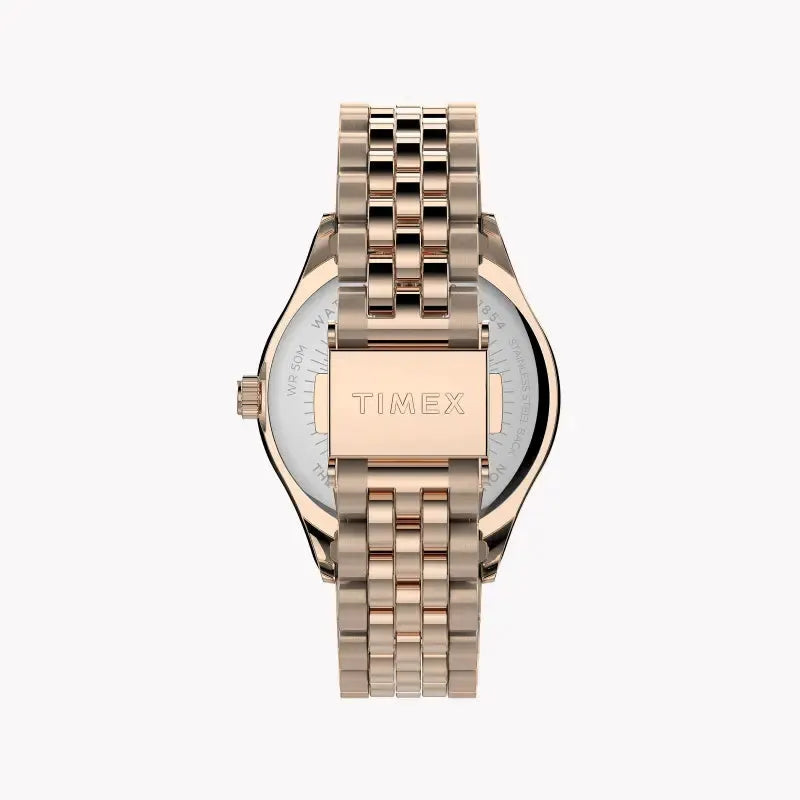 Timex Women's Rose Gold Stainless Steel Watch, 34mm | Tw2t86800 by TIMEX