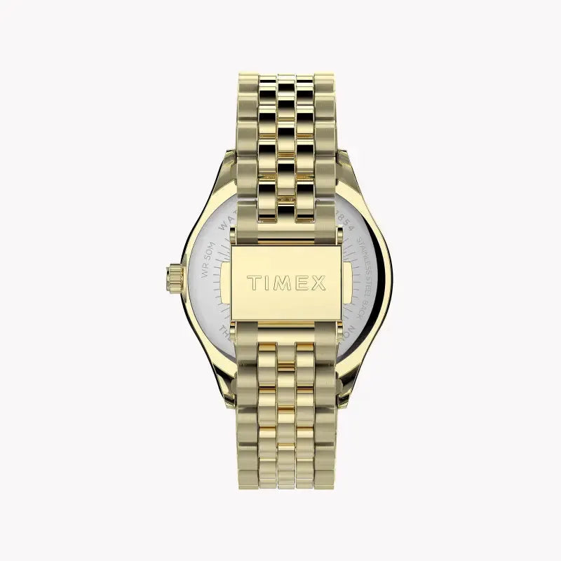 Timex Women's Gold Stainless Steel Watch, Gold Dial | Tw2t86900 by TIMEX
