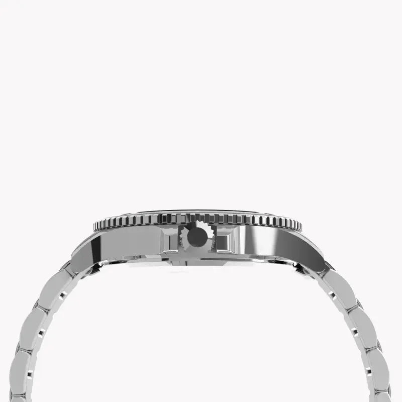 Timex Men's Silver Stainless Steel, Black Dial | Tw2u13100 by TIMEX