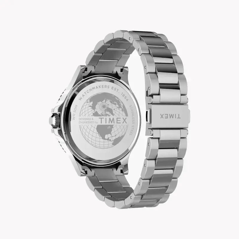 Timex Men's Silver Stainless Steel, Black Dial | Tw2u13100 by TIMEX