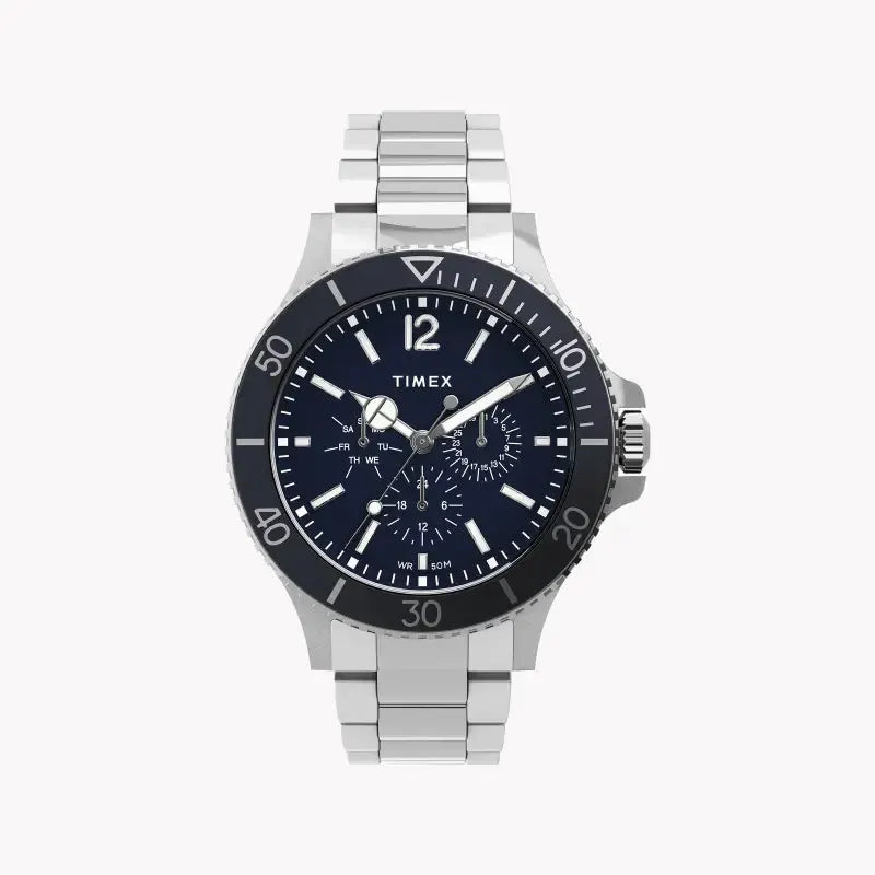 Timex Men's Silver Stainless Steel, Blue Dial | Tw2u13200 by TIMEX
