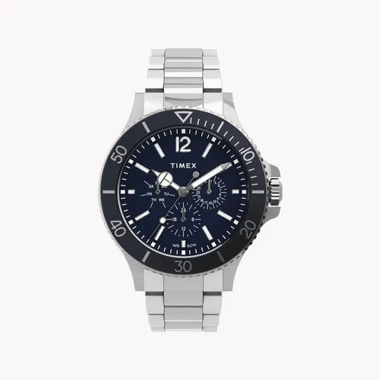 Timex Men's Silver Stainless Steel, Blue Dial | Tw2u13200 by TIMEX