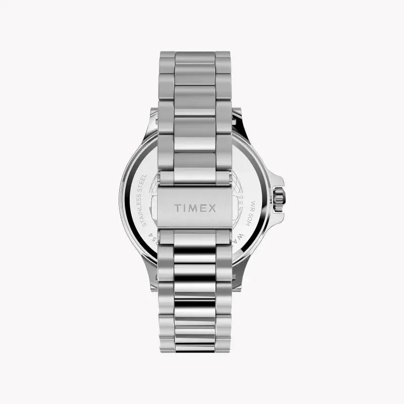 Timex Men's Silver Stainless Steel, Blue Dial | Tw2u13200 by TIMEX