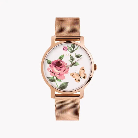 Timex Women's Rose Gold & Pink Watch, Brass Case | Tw2u19000 by TIMEX