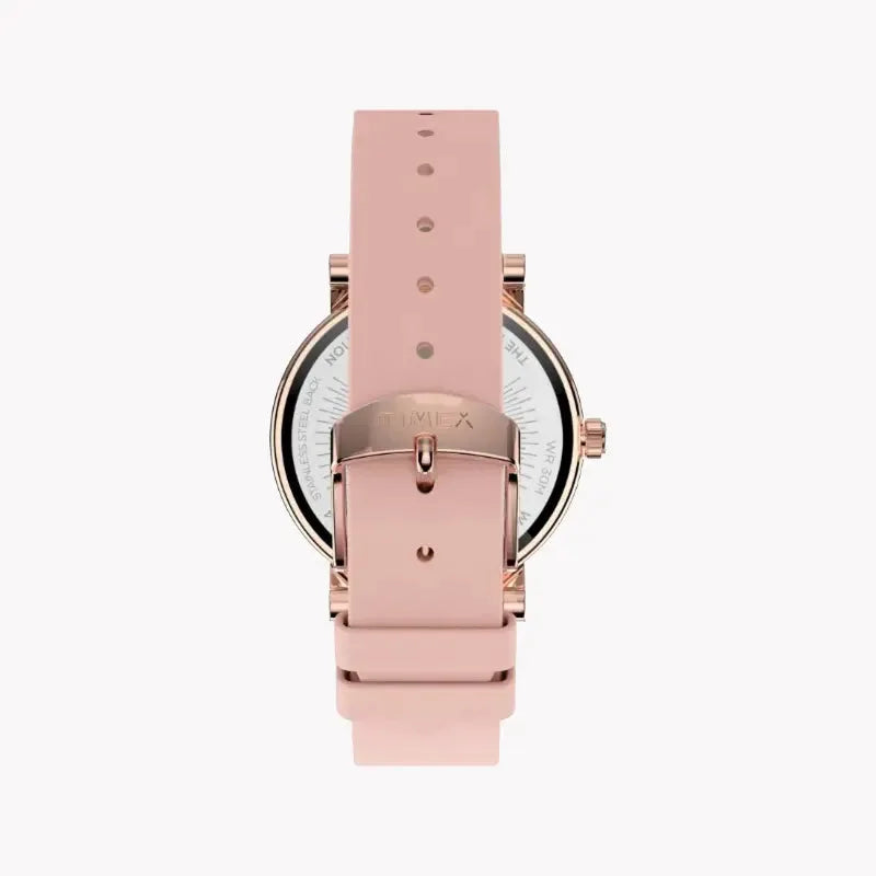 Timex Women's Pink Leather Watch, Pink Dial | Tw2u19300 by TIMEX